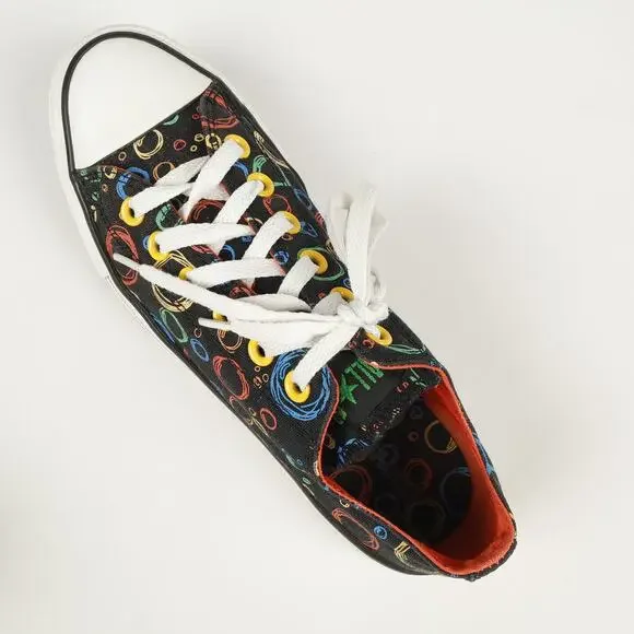 Converse Mens 7 Womens 9 Chuck Taylor All Star Low Top Circles Bubbles Shoes - Picture 7 of 12